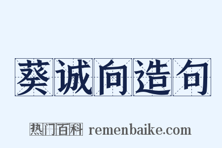 葵诚向造句是什么意思的图片